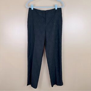 Worthington Women’s Black Embroidered Flat Front Dress Pants 10 Career Office